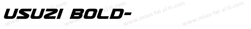 Usuzi Bold字体转换